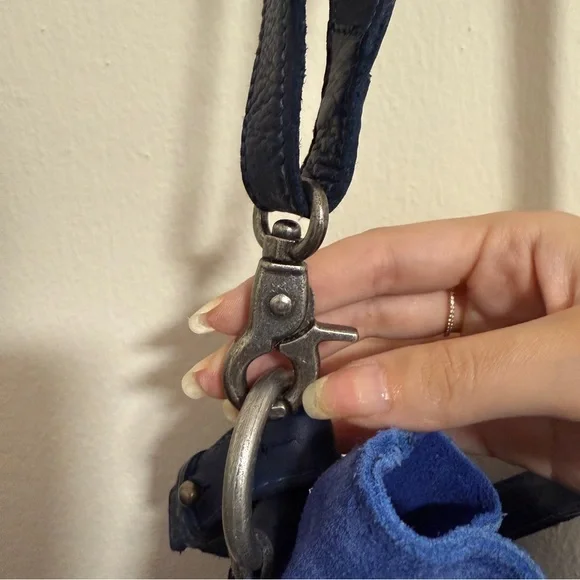 NWT Free People Blue Suede Bucket Bag - Picture 8 of 10